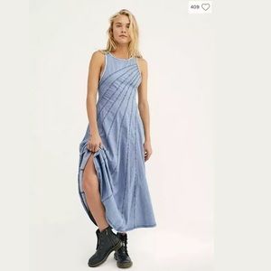 NEW FREE PEOPLE BLUE JEAN BABY DRESS 4
